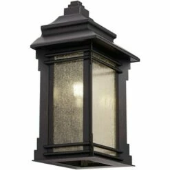 Franklin Iron Works Rustic Farmhouse Outdoor Wall Light Fixture Walnut Bronze 16 1/2" Frosted Cream Glass for House Porch Patio -Outdoor Lighting Official Shop unnamed file 3816