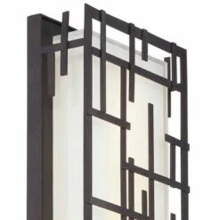 Possini Euro Design Modern Outdoor LED Wall Light Designer Lines Bronze Exterior 6 1/4" High Fixture for House Patio Porch -Outdoor Lighting Official Shop unnamed file 3827