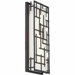 Possini Euro Design Modern Outdoor LED Wall Light Designer Lines Bronze Exterior 6 1/4" High Fixture for House Patio Porch -Outdoor Lighting Official Shop unnamed file 3829