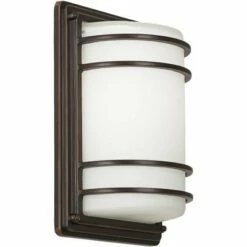 John Timberland Modern Outdoor Wall Light Fixtures Set of 2 Oil Rubbed Bronze 11" LED Opal Glass Shade Exterior House Porch Patio -Outdoor Lighting Official Shop unnamed file 3835