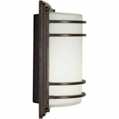John Timberland Modern Outdoor Wall Light Fixtures Set of 2 Oil Rubbed Bronze 11" LED Opal Glass Shade Exterior House Porch Patio -Outdoor Lighting Official Shop unnamed file 3836