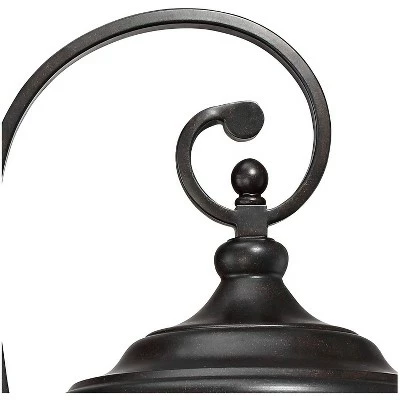 Franklin Iron Works Outdoor Wall Light Fixture LED Dimmable Bronze 26 3/4" Clear Seedy Glass for Exterior House Porch Patio 4 Franklin Iron Works Outdoor Wall Light Fixture LED Dimmable Bronze 26 3/4" Clear Seedy Glass for Exterior House Porch Patio - Image 2