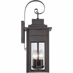 Franklin Iron Works Traditional Outdoor Wall Light Fixture Black Specked Gray Carriage 21" Clear Glass for Exterior Patio Porch 10 Franklin Iron Works Traditional Outdoor Wall Light Fixture Black Specked Gray Carriage 21" Clear Glass for Exterior Patio Porch -Outdoor Lighting Official Shop unnamed file 3849