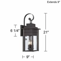Franklin Iron Works Traditional Outdoor Wall Light Fixture Black Specked Gray Carriage 21" Clear Glass for Exterior Patio Porch 11 Franklin Iron Works Traditional Outdoor Wall Light Fixture Black Specked Gray Carriage 21" Clear Glass for Exterior Patio Porch -Outdoor Lighting Official Shop unnamed file 3850