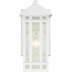 Kathy Ireland Sierra Craftsman 10" High White Outdoor Wall Light -Outdoor Lighting Official Shop unnamed file 3853