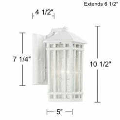 Kathy Ireland Sierra Craftsman 10" High White Outdoor Wall Light -Outdoor Lighting Official Shop unnamed file 3856