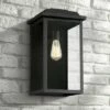 John Timberland Rustic Industrial Outdoor Wall Light Fixture Textured Black Metal 18 1/2" Clear Glass Exterior House Porch Patio -Outdoor Lighting Official Shop unnamed file 3857