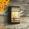 John Timberland Modern Industrial Outdoor Wall Light Fixture Black Brass 11" Clear Glass Exterior House Porch Patio Outside Deck -Outdoor Lighting Official Shop unnamed file 3881
