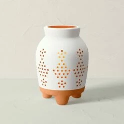 Opalhouse Designed With Jungalow Terracotta Outdoor Lantern Candle Holder White/Terracotta - Opalhouse™ designed with Jungalow™ -Outdoor Lighting Official Shop unnamed file 391