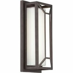 Possini Euro Design Modern Outdoor Wall Light Fixture LED Painted Bronze Geometric 12" White Etched Glass for Exterior House Porch 10 Possini Euro Design Modern Outdoor Wall Light Fixture LED Painted Bronze Geometric 12" White Etched Glass for Exterior House Porch -Outdoor Lighting Official Shop unnamed file 3925