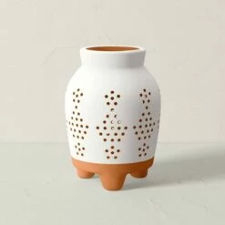 Opalhouse Designed With Jungalow Terracotta Outdoor Lantern Candle Holder White/Terracotta - Opalhouse™ designed with Jungalow™ -Outdoor Lighting Official Shop unnamed file 393