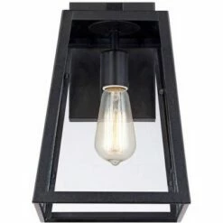 John Timberland Modern Outdoor Wall Light Fixture Black 13" Clear Glass Edison style bulb for Exterior House Porch Patio -Outdoor Lighting Official Shop unnamed file 3948