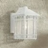 Kathy Ireland Sierra Craftsman 11"H White Dusk-Dawn Outdoor Wall Light -Outdoor Lighting Official Shop unnamed file 3959
