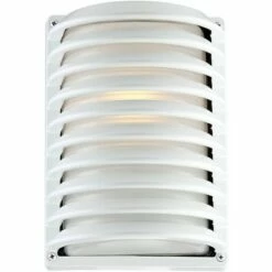 John Timberland Modern Outdoor Wall Light Fixture Sleek White Banded Grid 10" Frosted Glass for Exterior House Porch Patio Deck -Outdoor Lighting Official Shop unnamed file 3976