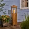47" Claudine Standing Acacia Wood Candle Outdoor Lantern Teak - Christopher Knight Home -Outdoor Lighting Official Shop unnamed file 398
