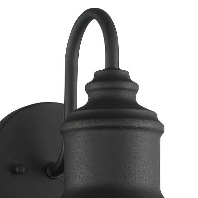 Possini Euro Design Industrial Farmhouse Outdoor Barn Light Fixture Textured Black 9 1/2" for Exterior House Porch Patio Deck 4 Possini Euro Design Industrial Farmhouse Outdoor Barn Light Fixture Textured Black 9 1/2" for Exterior House Porch Patio Deck - Image 2