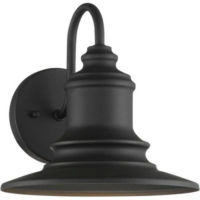 Possini Euro Design Industrial Farmhouse Outdoor Barn Light Fixture Textured Black 9 1/2" for Exterior House Porch Patio Deck 6 Possini Euro Design Industrial Farmhouse Outdoor Barn Light Fixture Textured Black 9 1/2" for Exterior House Porch Patio Deck - Image 4