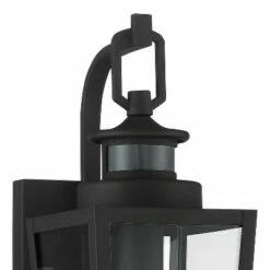 Possini Euro Design Modern Outdoor Wall Light Fixture Textured Black 14" Clear Glass Motion Sensor Exterior House Porch Patio Deck -Outdoor Lighting Official Shop unnamed file 4002