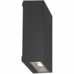 Possini Euro Design Modern Outdoor Wall Lights Set of 2 Black Metal LED Downlight 5 1/2" Tempered Glass Exterior House Porch Patio -Outdoor Lighting Official Shop unnamed file 4009