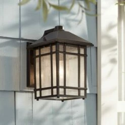 Kathy Ireland Sierra Craftsman 11" High Bronze Outdoor Wall Light