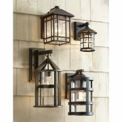Kathy Ireland Sierra Craftsman 11" High Bronze Outdoor Wall Light 12 Kathy Ireland Sierra Craftsman 11" High Bronze Outdoor Wall Light -Outdoor Lighting Official Shop unnamed file 4022