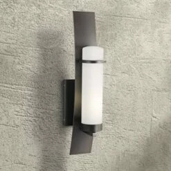 Minka Lavery Arcus Truth 22" High Smoke Iron Outdoor Wall Light