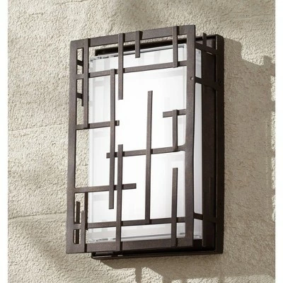 Possini Euro Design Modern Outdoor Wall Light Fixture Dimmable LED Bronze 9 1/4" White Cased Glass for Exterior House Porch Patio 3 Possini Euro Design Modern Outdoor Wall Light Fixture Dimmable LED Bronze 9 1/4" White Cased Glass for Exterior House Porch Patio