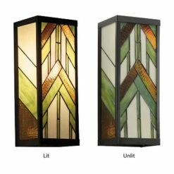 16.25" Stained Glass 1-Light Rectangular Mission Style Outdoor Light Wall Sconce - River of Goods 11 16.25" Stained Glass 1-Light Rectangular Mission Style Outdoor Light Wall Sconce - River of Goods -Outdoor Lighting Official Shop unnamed file 4049