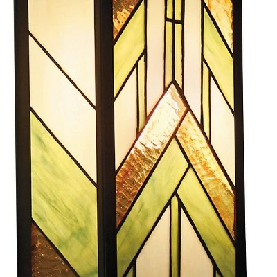16.25" Stained Glass 1-Light Rectangular Mission Style Outdoor Light Wall Sconce - River of Goods 8 16.25" Stained Glass 1-Light Rectangular Mission Style Outdoor Light Wall Sconce - River of Goods - Image 6