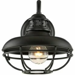 Franklin Iron Works Farmhouse Vintage Outdoor Barn Light Fixture Black 9" Open Metal Cage for Exterior House Porch Patio Outside -Outdoor Lighting Official Shop unnamed file 4054