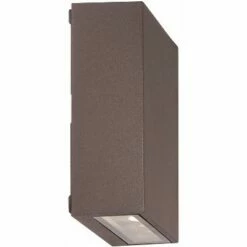 Possini Euro Design Modern Outdoor Wall Light Fixture LED Bronze 5 1/2" Tempered Glass Lens Up Down for Exterior House Porch Patio -Outdoor Lighting Official Shop unnamed file 4065