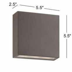 Possini Euro Design Modern Outdoor Wall Light Fixture LED Bronze 5 1/2" Tempered Glass Lens Up Down for Exterior House Porch Patio -Outdoor Lighting Official Shop unnamed file 4066