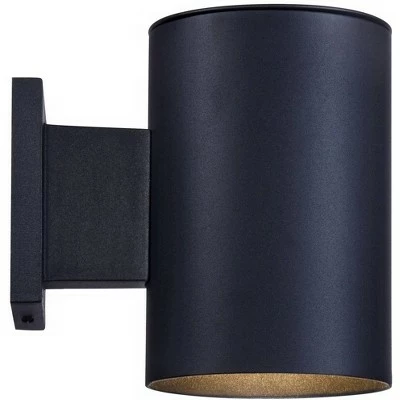 Possini Euro Design Modern Outdoor Wall Light Fixture LED Black 7 1/2" Cylinder Downlight for Exterior House Porch Patio Deck 7 Possini Euro Design Modern Outdoor Wall Light Fixture LED Black 7 1/2" Cylinder Downlight for Exterior House Porch Patio Deck - Image 5