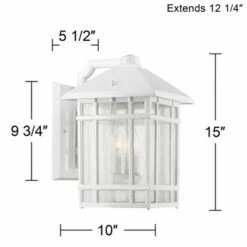 Kathy Ireland Sierra Craftsman 15" High White Outdoor Wall Light -Outdoor Lighting Official Shop unnamed file 4092