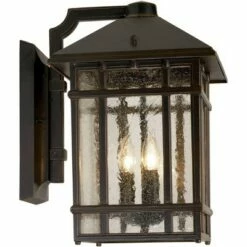 Kathy Ireland Sierra Craftsman 15" High Bronze Outdoor Wall Light -Outdoor Lighting Official Shop unnamed file 4096