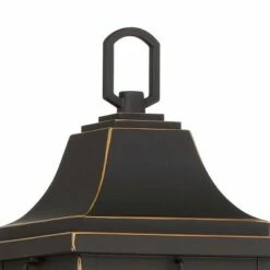 John Timberland Rustic Outdoor Wall Light Fixture Black Gold 4-Light 15" Clear Glass for Exterior House Porch Patio Outside Deck -Outdoor Lighting Official Shop unnamed file 4115