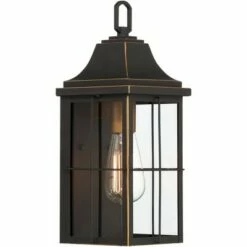 John Timberland Rustic Outdoor Wall Light Fixture Black Gold 4-Light 15" Clear Glass for Exterior House Porch Patio Outside Deck -Outdoor Lighting Official Shop unnamed file 4117