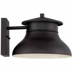 John Timberland Modern Industrial Outdoor Wall Lights Fixtures Set of 2 Black LED 7 1/2" Exterior House Porch Patio Outside Deck -Outdoor Lighting Official Shop unnamed file 4123