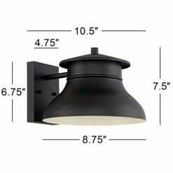 John Timberland Modern Industrial Outdoor Wall Lights Fixtures Set of 2 Black LED 7 1/2" Exterior House Porch Patio Outside Deck -Outdoor Lighting Official Shop unnamed file 4124