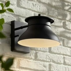 John Timberland Modern Industrial Outdoor Wall Lights Fixtures Set of 2 Black LED 7 1/2" Exterior House Porch Patio Outside Deck -Outdoor Lighting Official Shop unnamed file 4125
