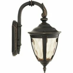 John Timberland Rustic Industrial Outdoor Wall Light Fixture Bronze Metal 13 1/2" Glass Wet Rated for Exterior House Patio Home -Outdoor Lighting Official Shop unnamed file 4132