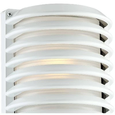 John Timberland Modern Industrial Outdoor Wall Lights Fixtures Set of 2 White 10" Frosted Glass Exterior House Porch Patio Outside 3 John Timberland Modern Industrial Outdoor Wall Lights Fixtures Set of 2 White 10" Frosted Glass Exterior House Porch Patio Outside