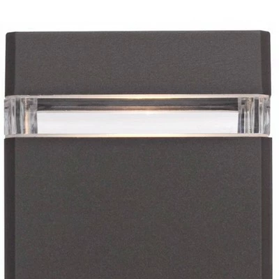 Possini Euro Design Modern Outdoor Wall Light Fixture Halogen Bronze 10 1/2" Rectangular Up Down Clear Glass for House Porch Patio 4 Possini Euro Design Modern Outdoor Wall Light Fixture Halogen Bronze 10 1/2" Rectangular Up Down Clear Glass for House Porch Patio - Image 2
