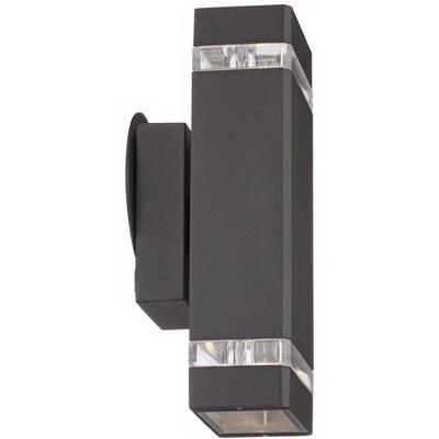Possini Euro Design Modern Outdoor Wall Light Fixture Halogen Bronze 10 1/2" Rectangular Up Down Clear Glass for House Porch Patio 7 Possini Euro Design Modern Outdoor Wall Light Fixture Halogen Bronze 10 1/2" Rectangular Up Down Clear Glass for House Porch Patio - Image 5