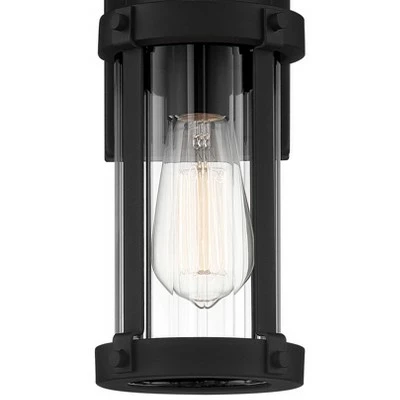 John Timberland Modern Industrial Outdoor Wall Light Fixture Textured Black 11 3/4" Clear Glass Exterior House Porch Patio Outside 4 John Timberland Modern Industrial Outdoor Wall Light Fixture Textured Black 11 3/4" Clear Glass Exterior House Porch Patio Outside - Image 2