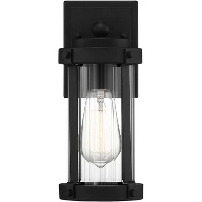John Timberland Modern Industrial Outdoor Wall Light Fixture Textured Black 11 3/4" Clear Glass Exterior House Porch Patio Outside 5 John Timberland Modern Industrial Outdoor Wall Light Fixture Textured Black 11 3/4" Clear Glass Exterior House Porch Patio Outside - Image 3