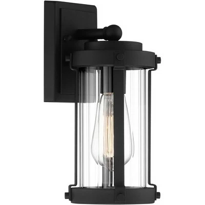 John Timberland Modern Industrial Outdoor Wall Light Fixture Textured Black 11 3/4" Clear Glass Exterior House Porch Patio Outside 6 John Timberland Modern Industrial Outdoor Wall Light Fixture Textured Black 11 3/4" Clear Glass Exterior House Porch Patio Outside - Image 4