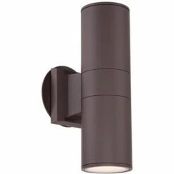 Possini Euro Design Modern Outdoor Wall Light Fixtures Set of 2 Bronze Aluminum 11 3/4" Glass Lens for Exterior House Porch Patio -Outdoor Lighting Official Shop unnamed file 4160