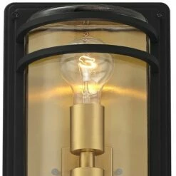 John Timberland Modern Outdoor Wall Light Fixture Black Brass 2-Light Downlight Uplight 16" Clear Glass Exterior House Porch Patio 9 John Timberland Modern Outdoor Wall Light Fixture Black Brass 2-Light Downlight Uplight 16" Clear Glass Exterior House Porch Patio -Outdoor Lighting Official Shop unnamed file 4165