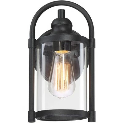 John Timberland Modern Industrial Outdoor Wall Lights Fixtures Set of 2 Black 10 1/4" Clear Glass for Exterior House Porch Patio 3 John Timberland Modern Industrial Outdoor Wall Lights Fixtures Set of 2 Black 10 1/4" Clear Glass for Exterior House Porch Patio